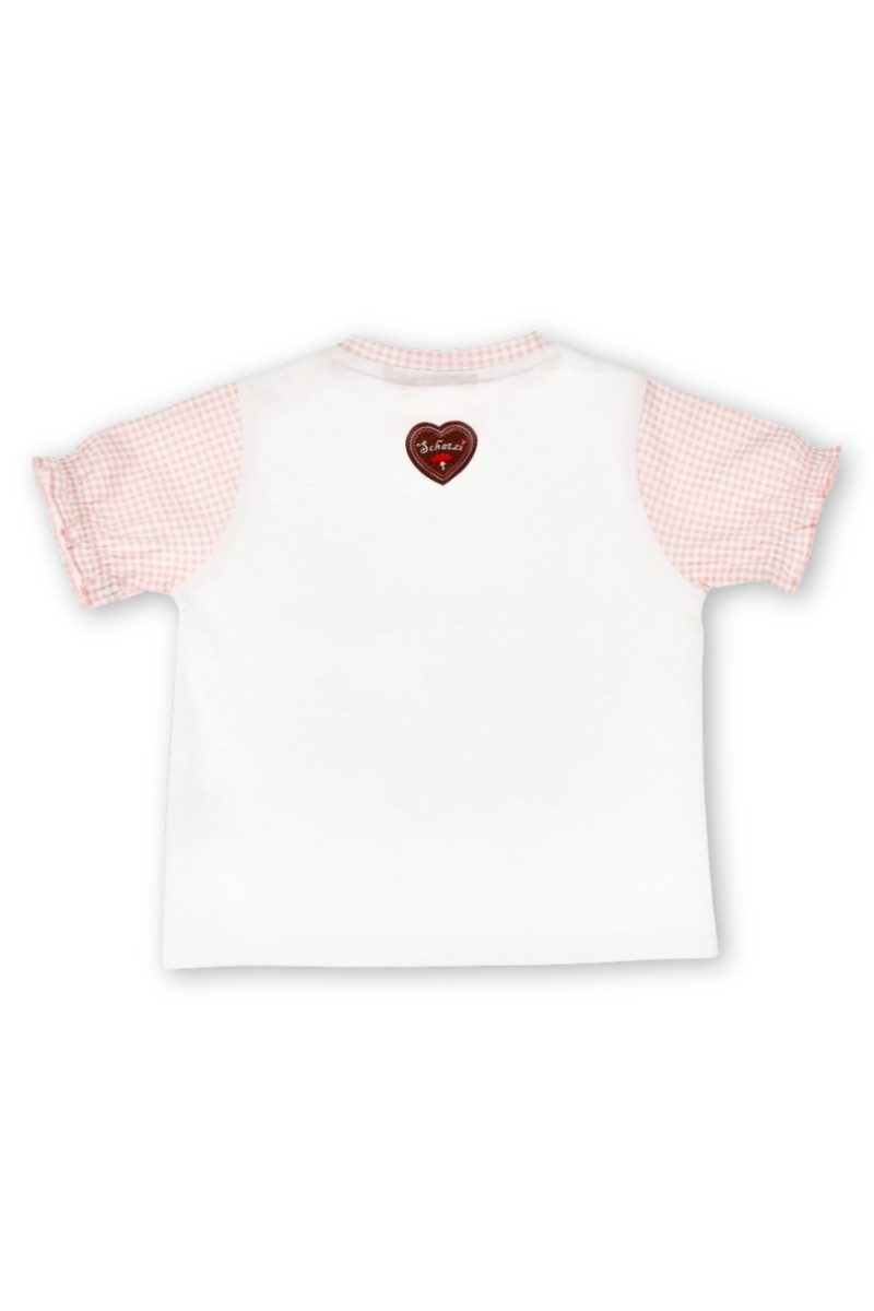 BONDI Trachtenkleid Trachtenshirt Baby/Kind - REHKITZ - weiß
