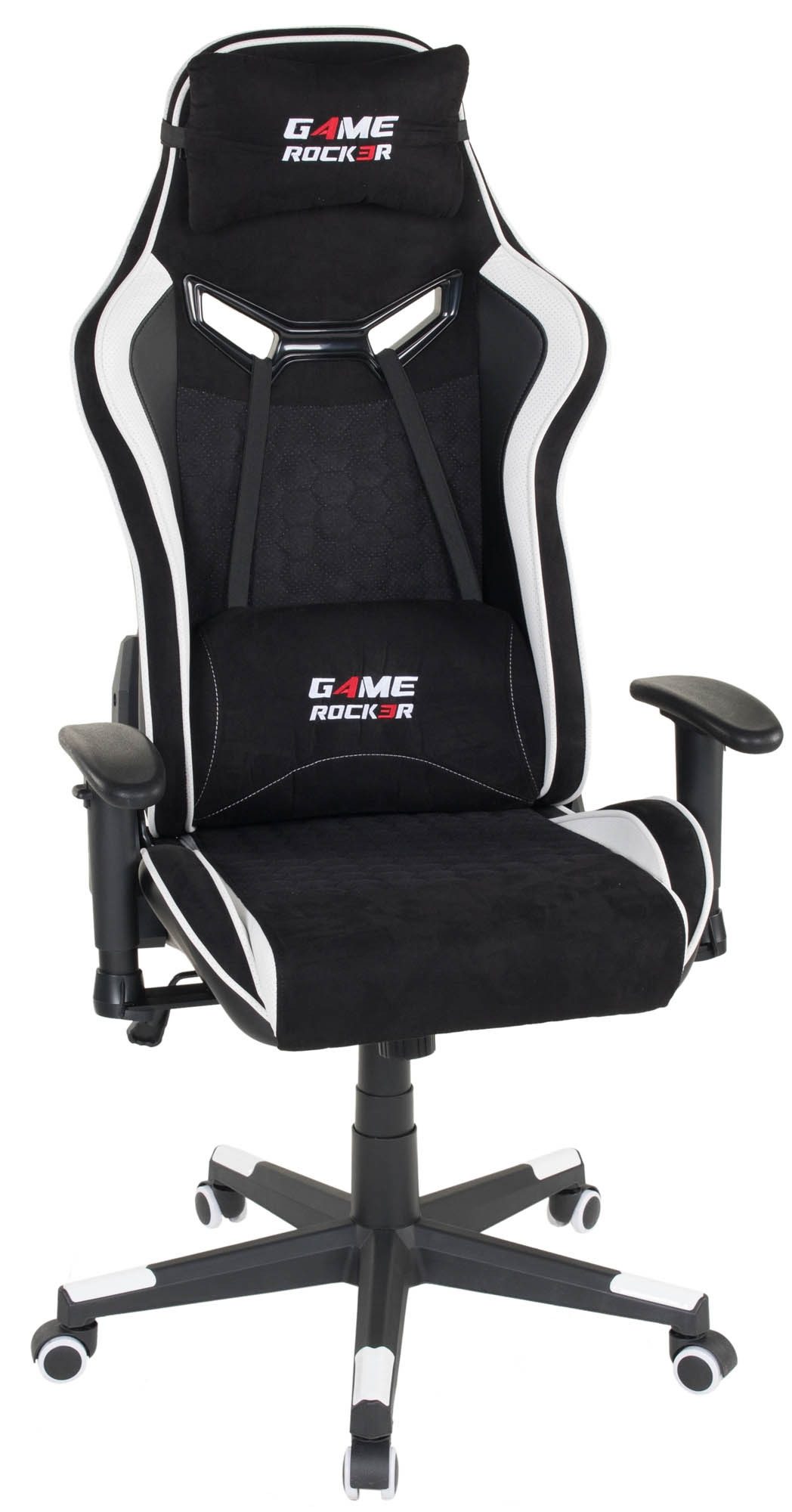 Duo Collection Gaming-Stuhl Game-Rocker, ergonomisch, schwarz / weiß - 66x128x66 (BxHxT)
