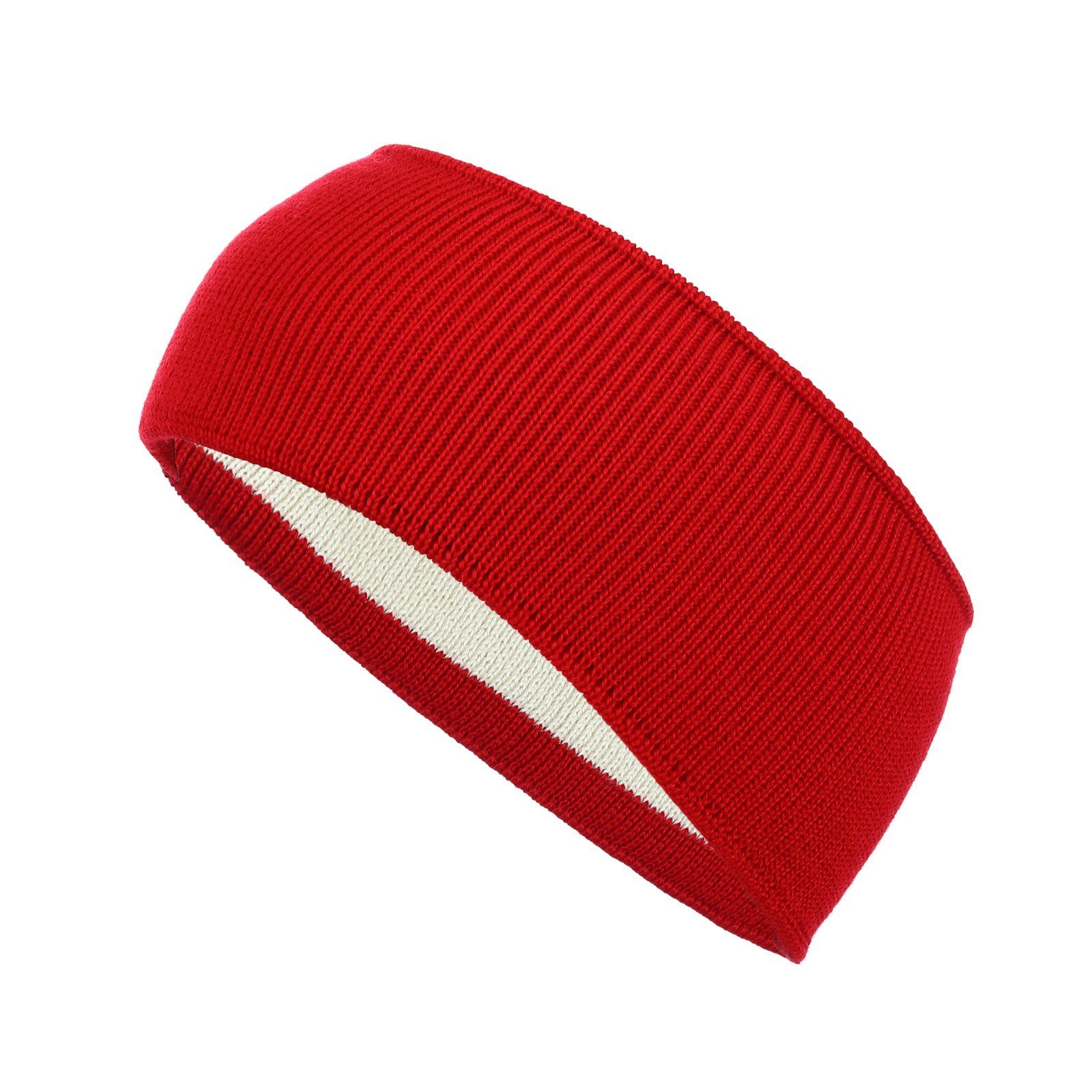 modAS Stirnband Unisex Winter Headband - Kopfband Ohrenwärmer aus Wolle (20) rot