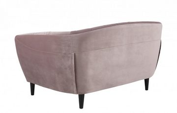 ebuy24 Sofa Rian 2 Personen Sofa rosa mit schwarzen Beinen., 1 Teile