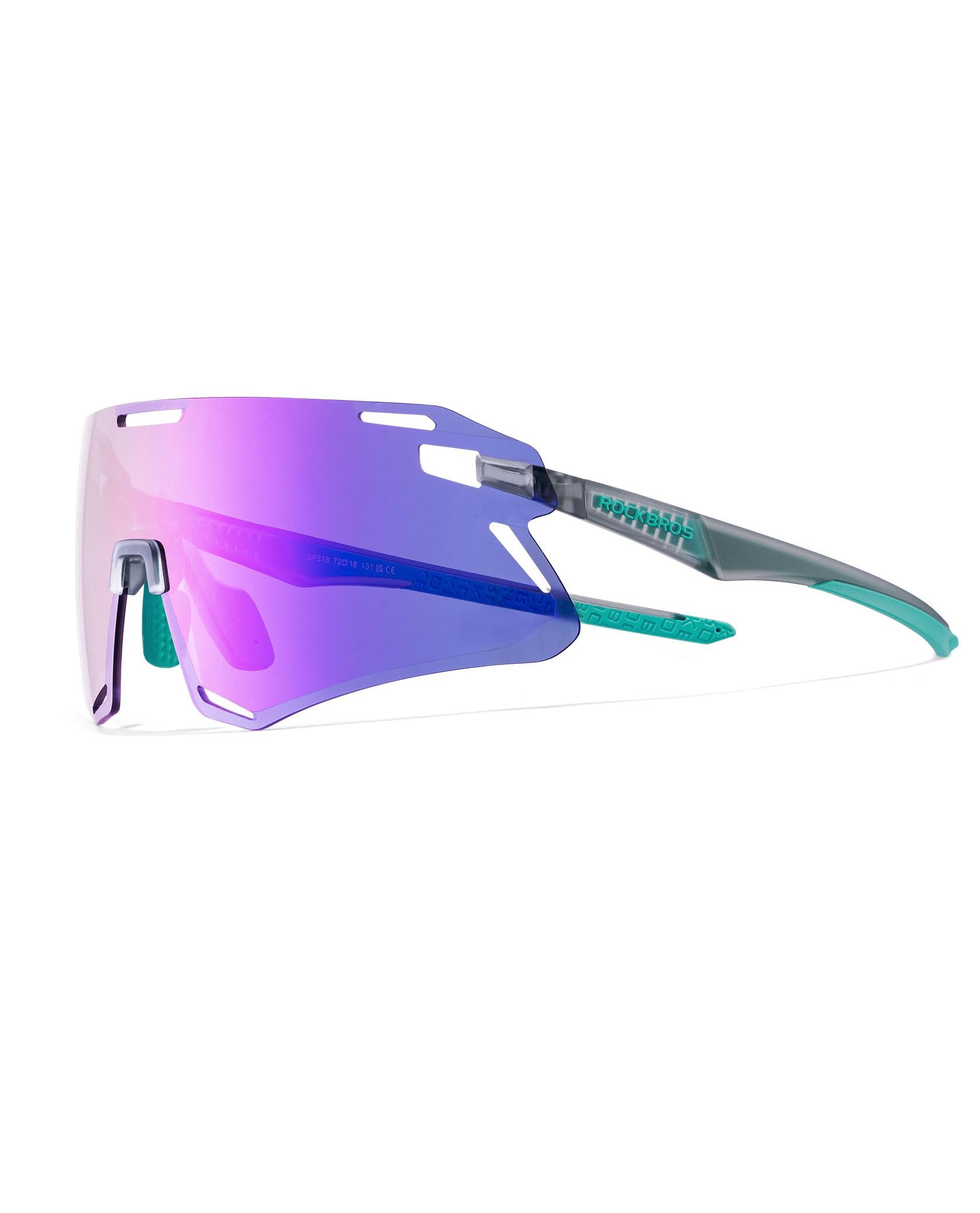 ROCKBROS Fahrradbrille Sportbrille Herren Damen Fahrrad MTB Outdoor TR90 Rahmen, polarisiert, winddicht, ultraleicht, myopie-Rahmen, mehrfarbig
