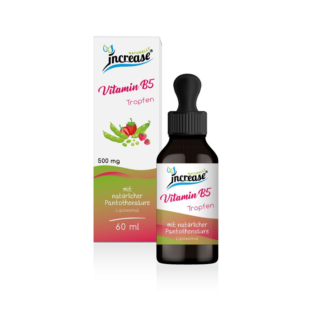 increase NATURALLY Liposomales Vitamin B5 (Pantothensäure) - 500mg pro Tag Tropfen, 60 ml