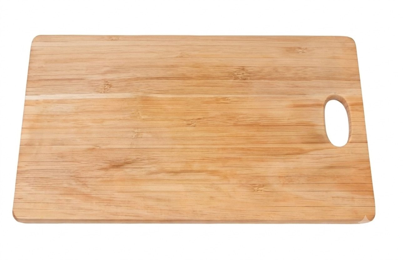 Cheffinger Schneidebrett Schneidebrett Servierbrett mit Griff Küchenbrett 32x20cm Holz