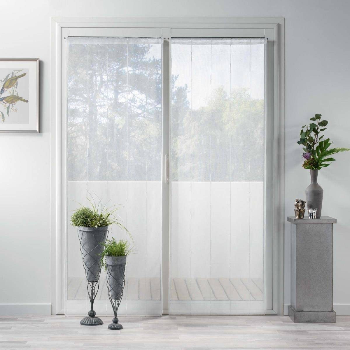 Douceur d'intérieur Gardine Gardinen für Wohnzimmer LINAHE, minimalistisch, 70 x 200 cm, 2er-Set (2 St), modern