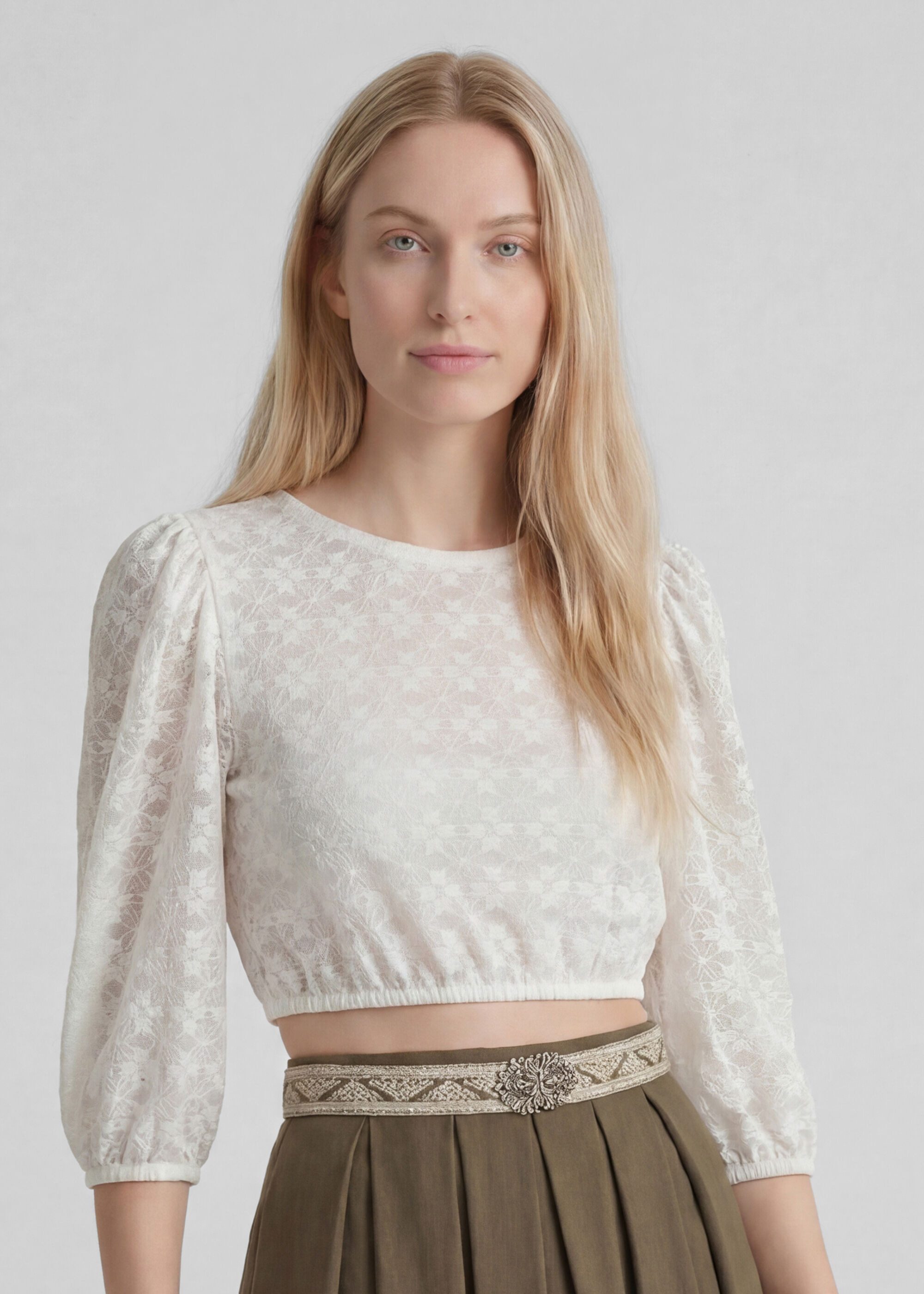 Spieth & Wensky Dirndlbluse Kourtney (1-tlg) mit 3/4-Ärmeln