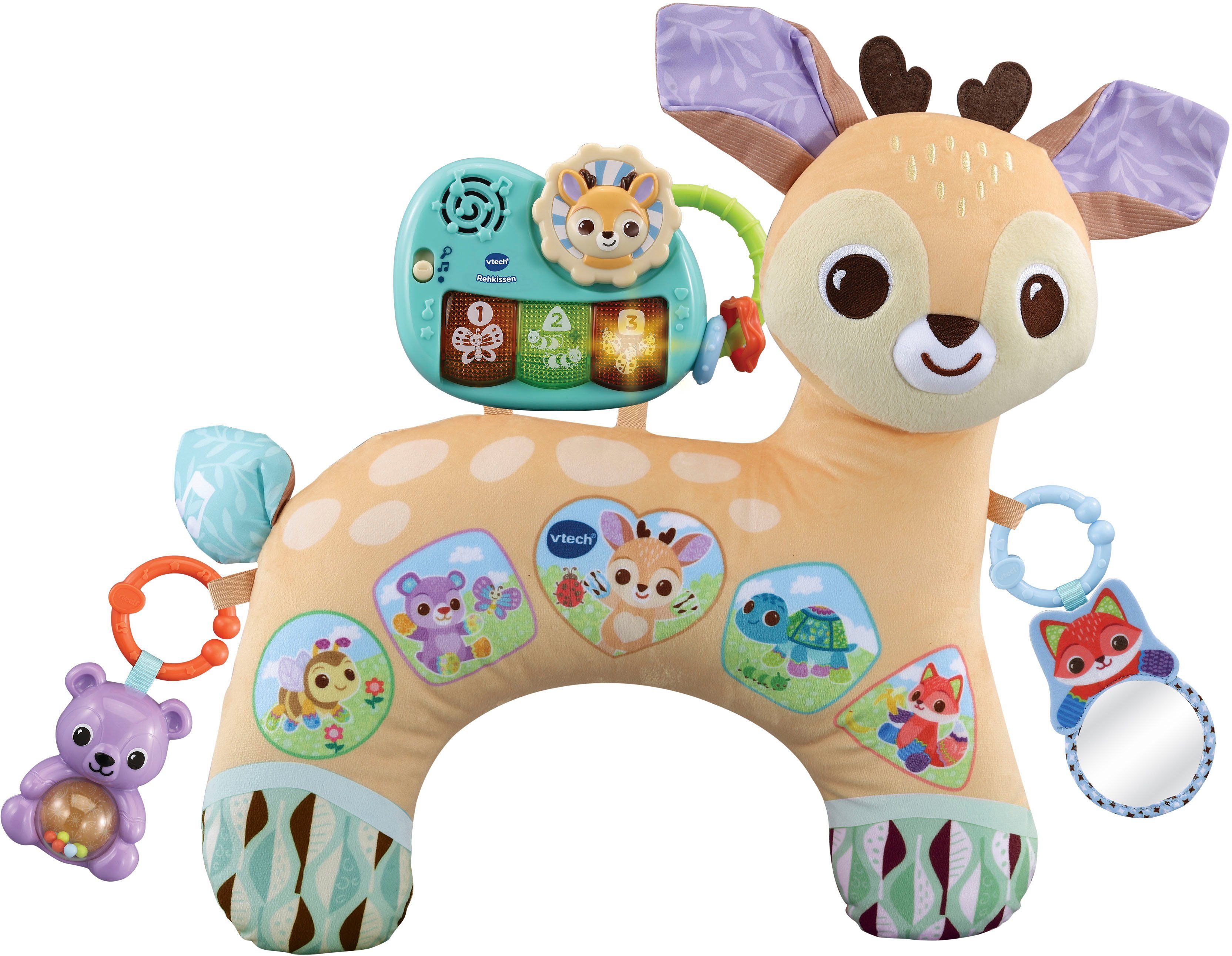 Baby, Sound und Vtech® Lernspielzeug Licht mit Vtech Rehkissen,