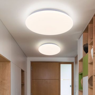 AEG LED Deckenleuchte, LED-Leuchtmittel fest verbaut, Warmweiß, LED Deckenleuchte dimmbar Wohnzimmerleuchte weiß Deckenlampe rund
