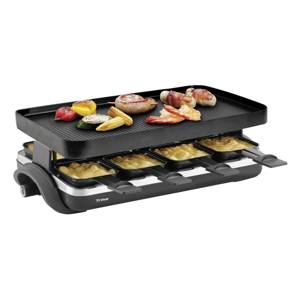 Trisa Raclette Raclette "" 7561.4212, 8 Pfännchen, Antihaftbeschichtung