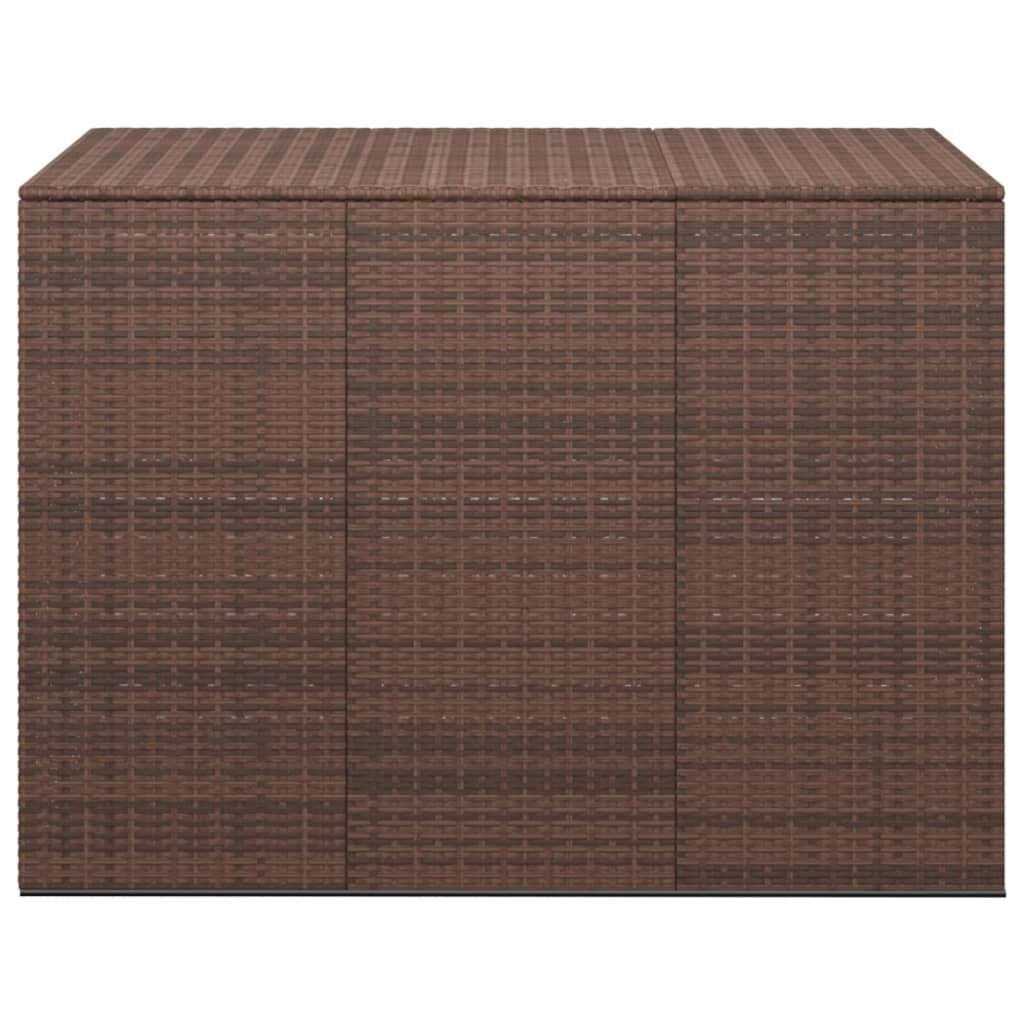 145x100x103 Rattan furnicato Braun Gartenbox cm Garten-Kissenbox PE