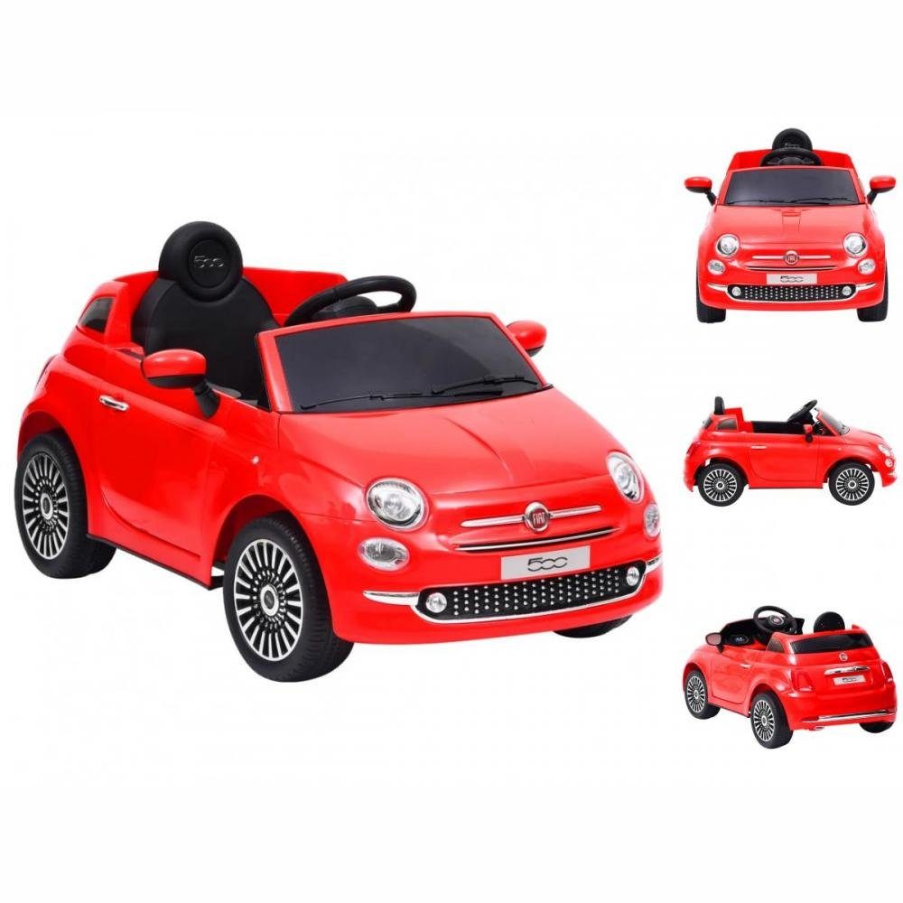 Elektro-Kinderauto 50 vidaXL Kinderfahrzeug Batteriebetriebene Rot Fiat Kinder-Elektroauto Fahrzeuge