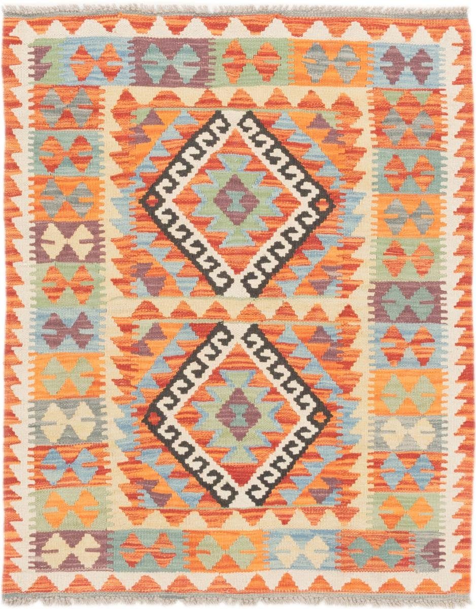 Orientteppich Kelim Afghan 91x113 Handgewebter Orientteppich, Nain Trading, rechteckig, Höhe: 3 mm