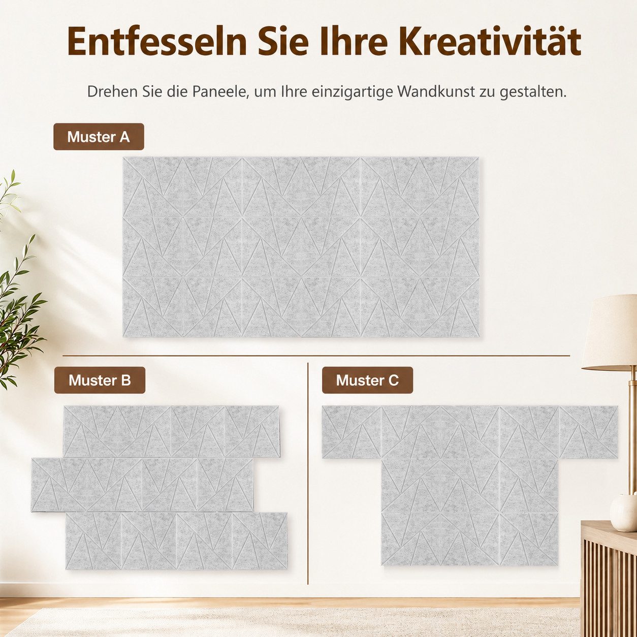 BlingBin Akustikplatte 12 Stück Selbstklebend Quadratische Schallschutz Wand,Schallabsorber, (12er Set, 12-St., 30x30x0,9cm), Akustikplatten Für Schalldämmung W – Bild 4 von 5