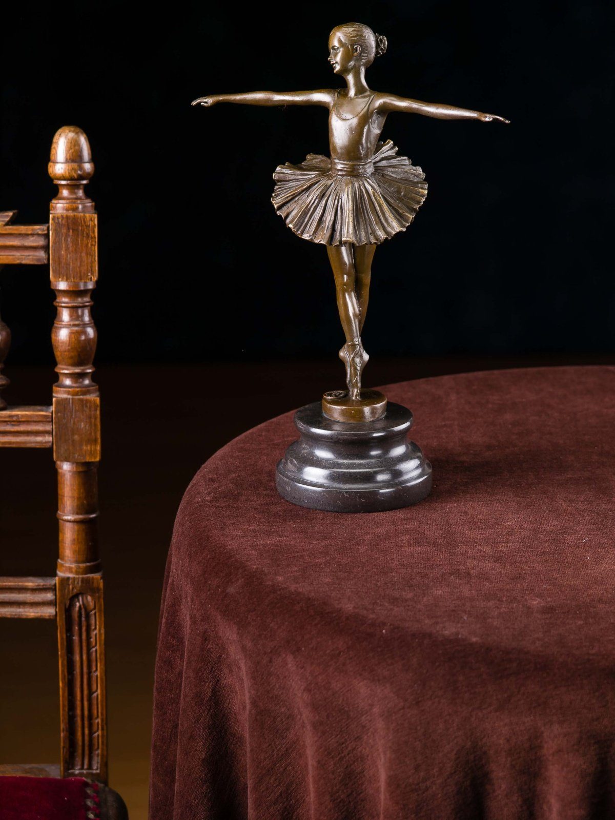 Kopie Figur Bronzeskulptur Ballerina Replik Bronze Skulptur Antik-St nach Aubaho Degas