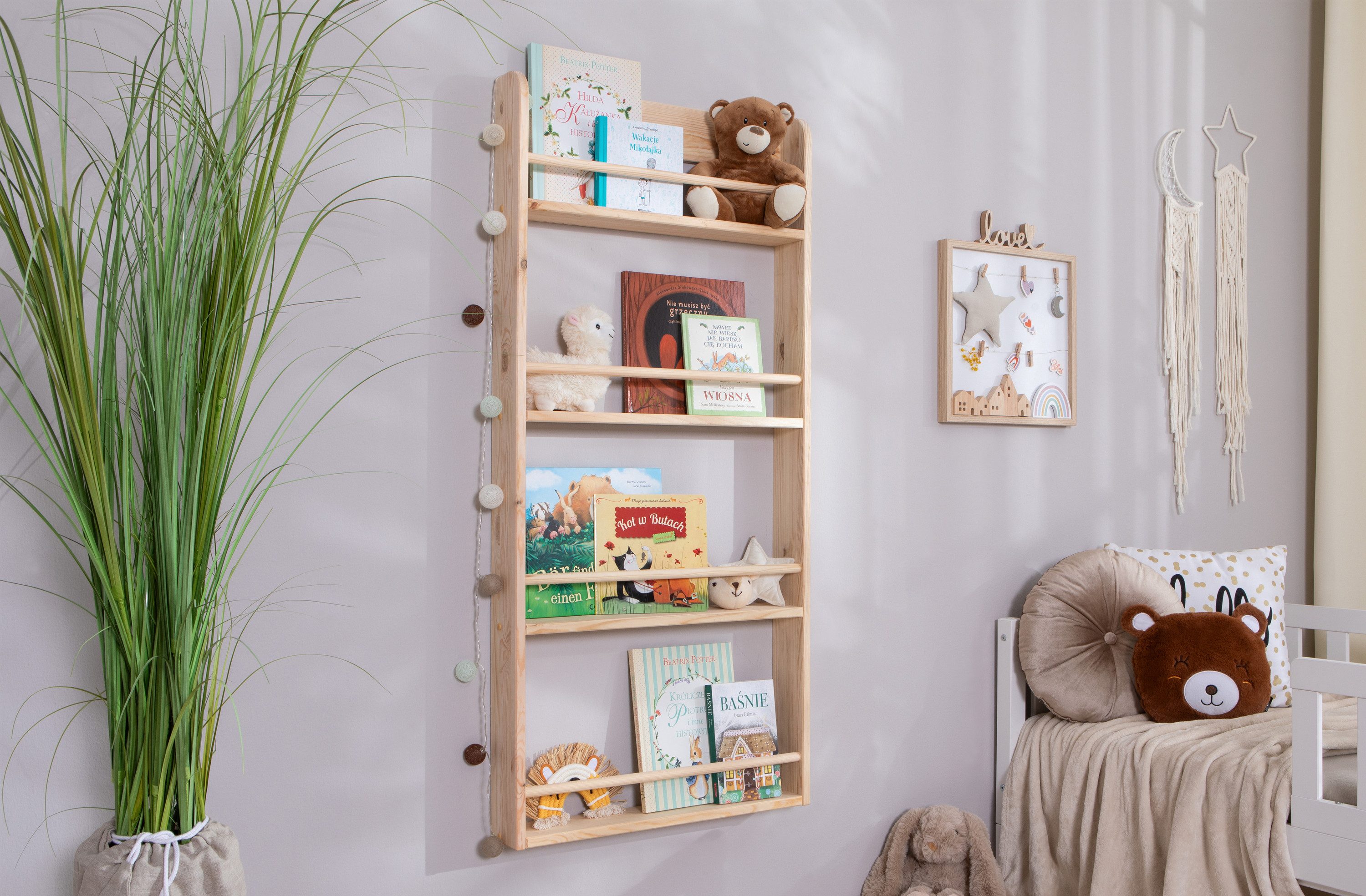 Ticaa Wandregal Kinder Bücherregal Toni 55x80 & 60x130, in verschiedenen Fa günstig online kaufen