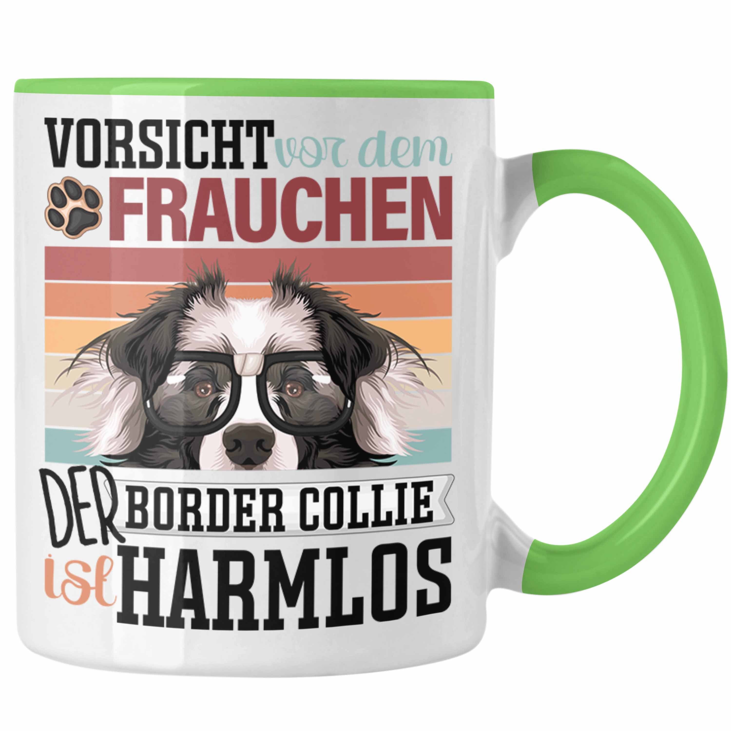 Spruch Besitzerin Frauchen Gesc Tasse Lustiger Tasse Trendation Border Grün Collies Geschenk