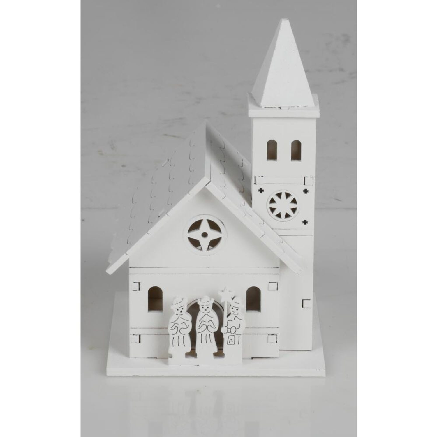 BURI Dekofigur Weihnachten Dekohaus aus Holz 1LED Dekofigur Advent Dekorati günstig online kaufen