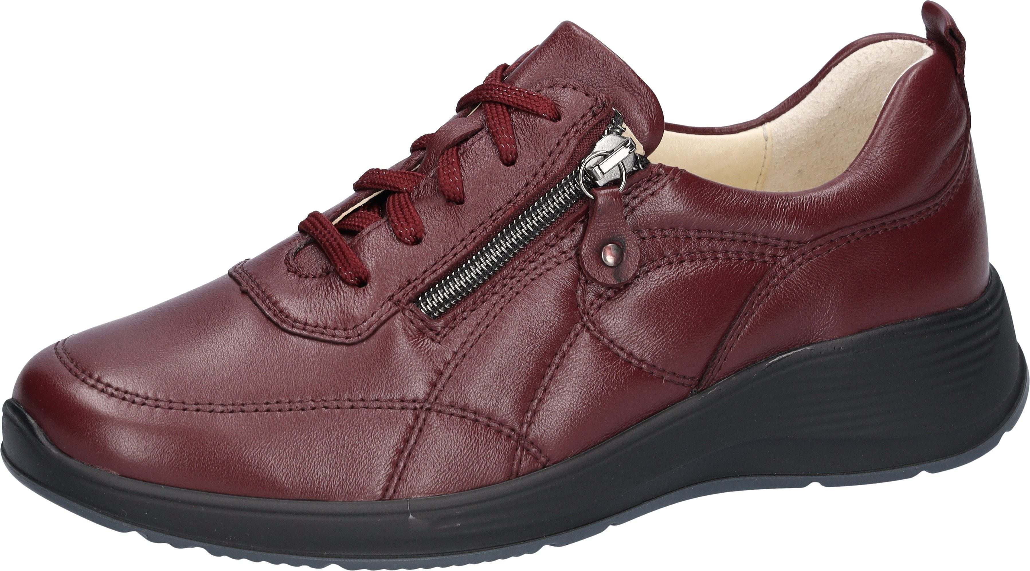 Waldläufer Kalea Schnürschuh Komforschuh, Halbschuh mit seitlichen Reißverschlüssen, K-Weite