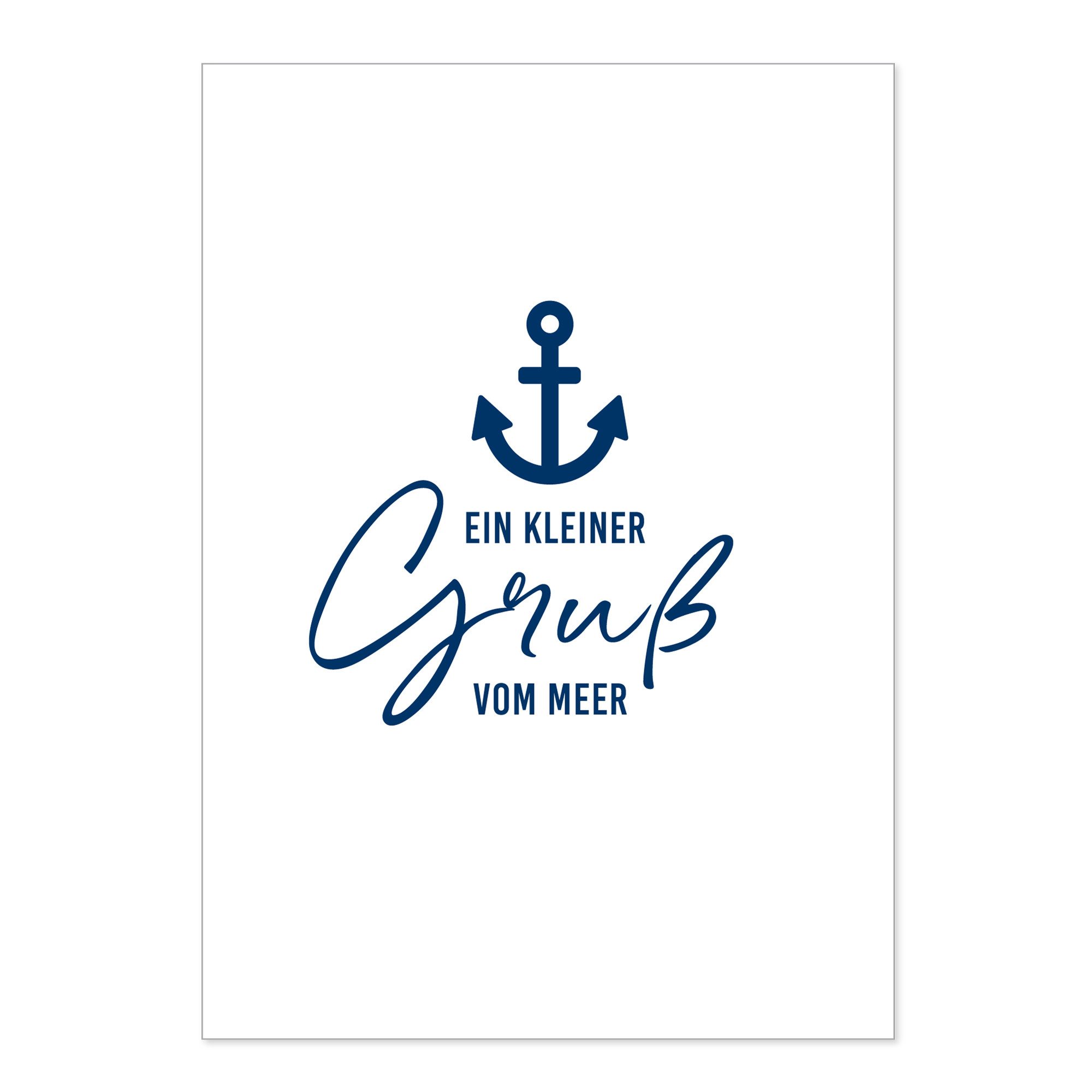 Postkarte Maritime Postkarte "Ein kleiner Gruß vom Meer" aus Recyclingpapier