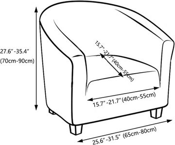 Sesselhusse Sesselhussen Stretch Abnehmbarer waschbarer Sessel Sofa-Schonbezug, FELIXLEO