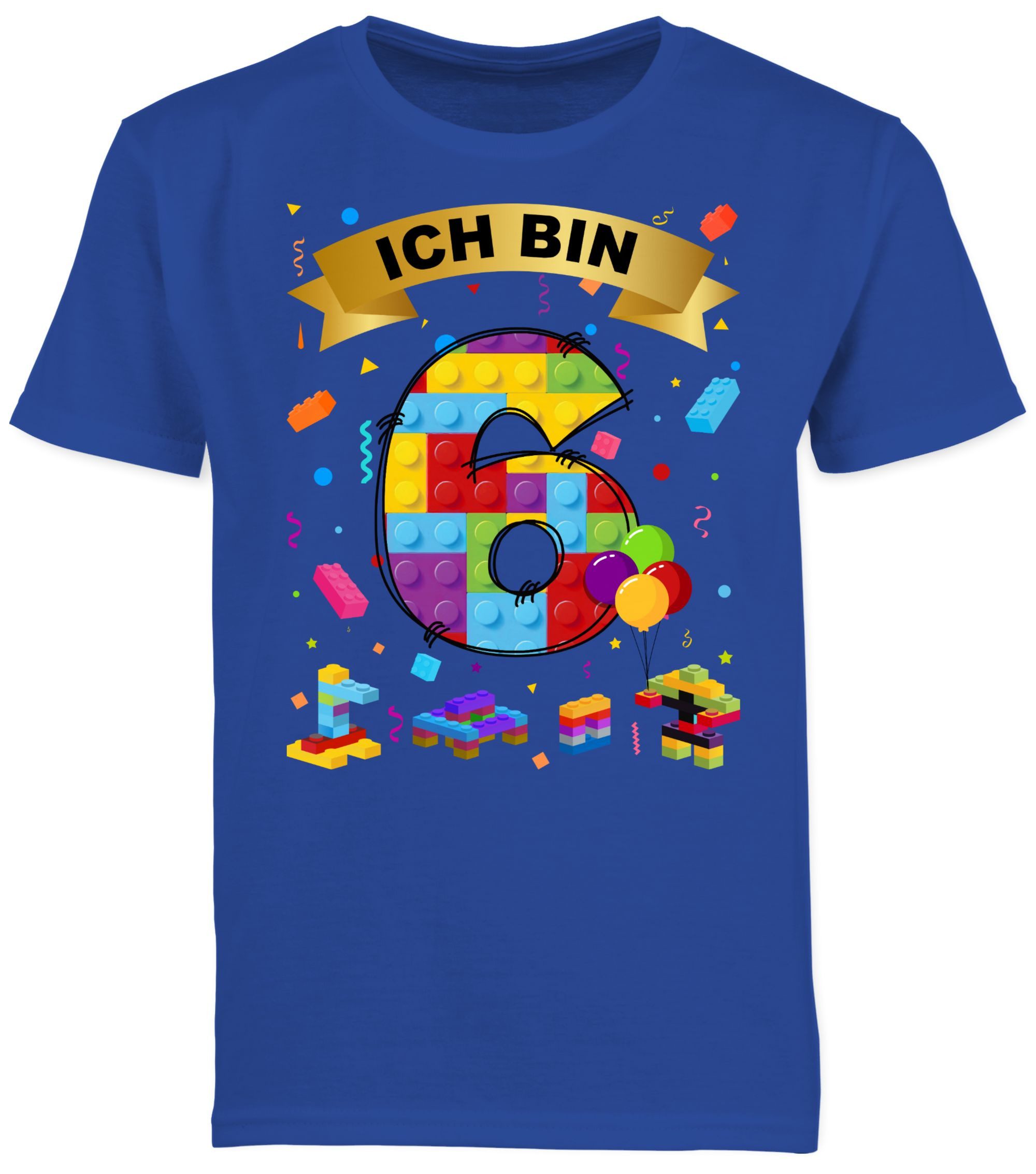 T-Shirt Ich bin 6 Bausteine