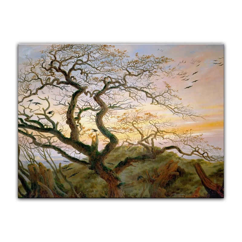 Bilderdepot24 Leinwandbild Alte Meister - Caspar David Friedrich - Der Baum der Krähen, Bäume