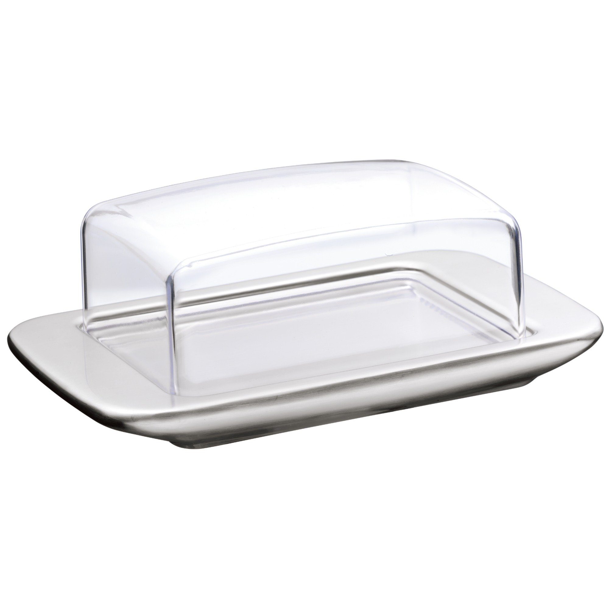 WMF Butterdose Loft Butterdose, matt, Cromargan® Edelstahl rostfrei 18/10, (1-tlg., 1x Butterdose (11,5 x 16,8 x 6,8 cm) mit Kunststoffhaube)