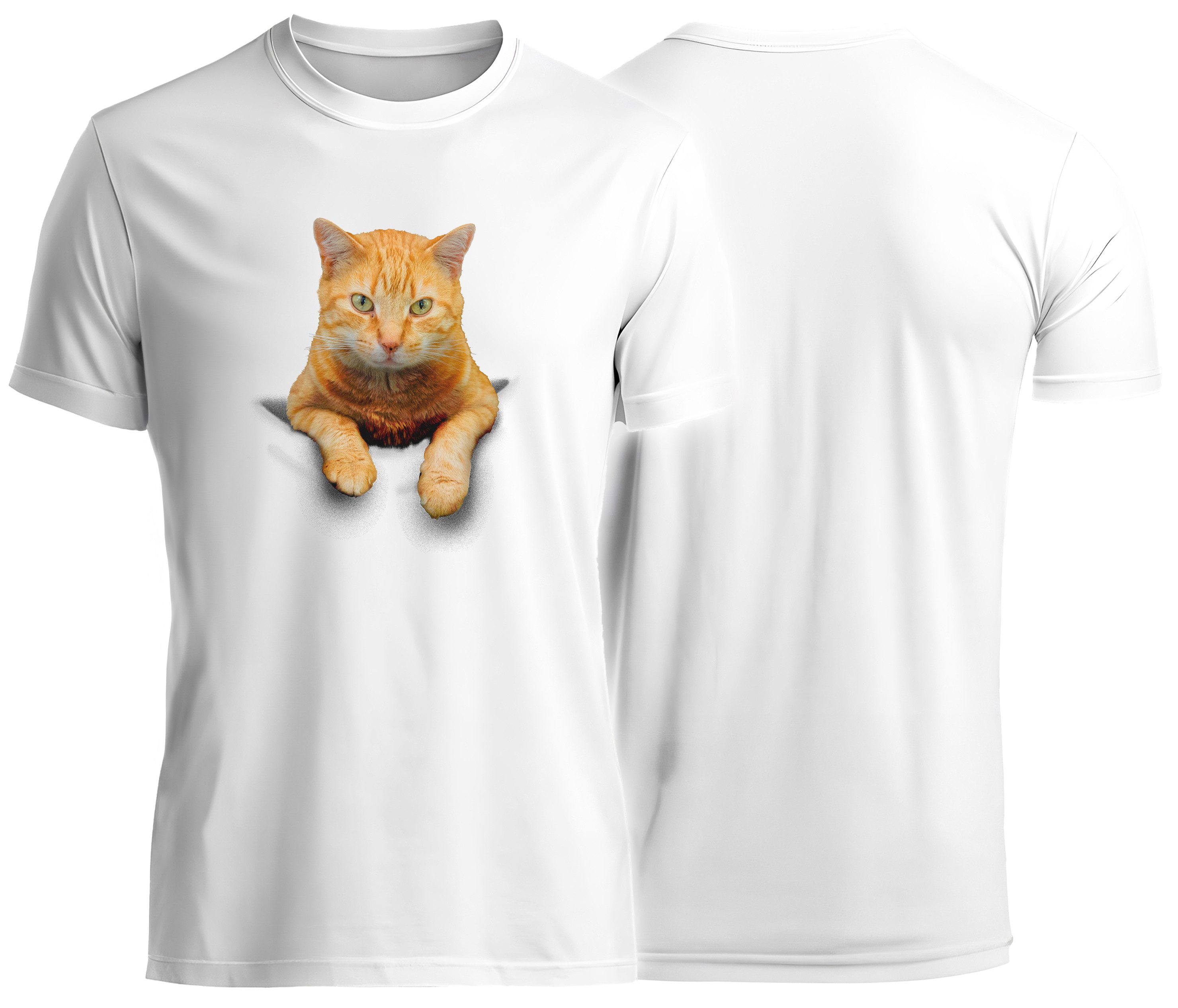 T-Shirt Katzen print Shirt