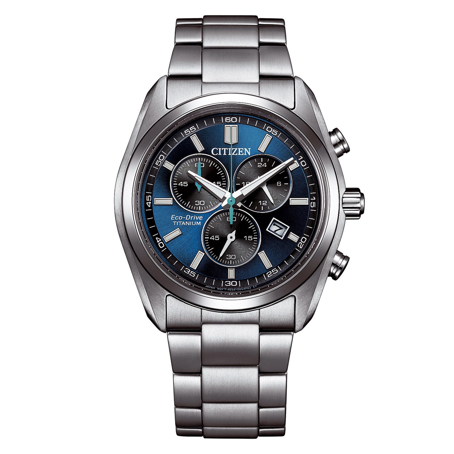 Citizen Eco-Drive Herren-Chronograph Titan/Blau