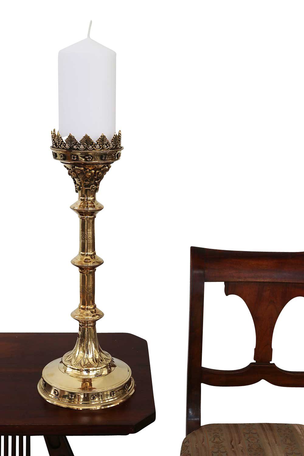 go Leuchter Altarleuchter Kerzenleuchter 47cm Kerzenständer Antik-Stil Aubaho Kerzenständer