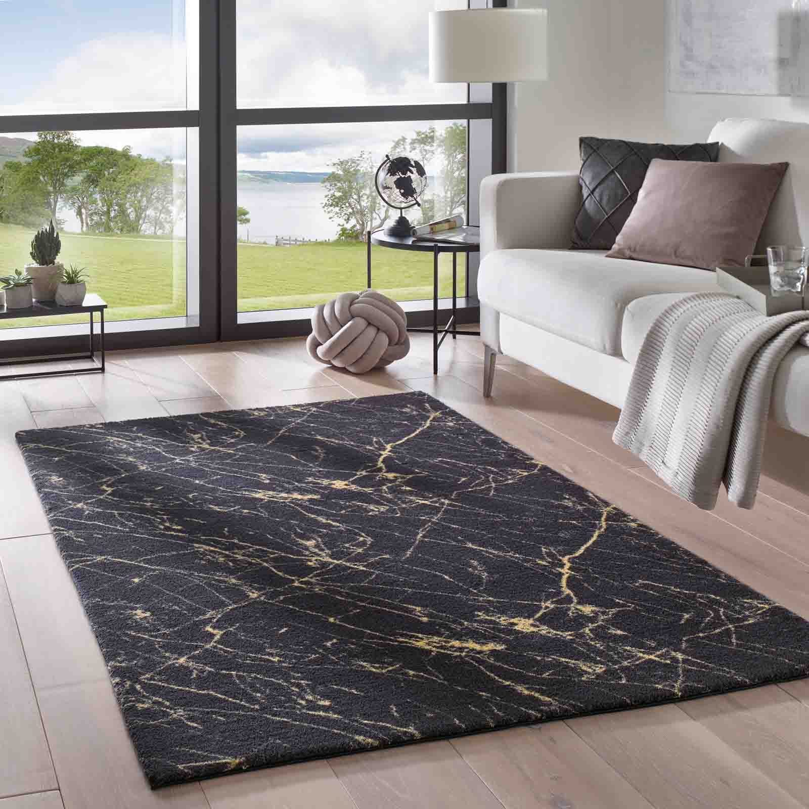 TaraCarpet Teppich Supersoft Kurzflorteppich Valetta Marmor, günstig online kaufen