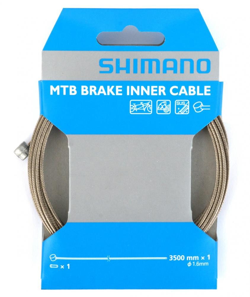 Shimano Bremszug SHIMANO Bremszug MTB/Tandem Edelstahl - langlebiger Bremszug für präzi