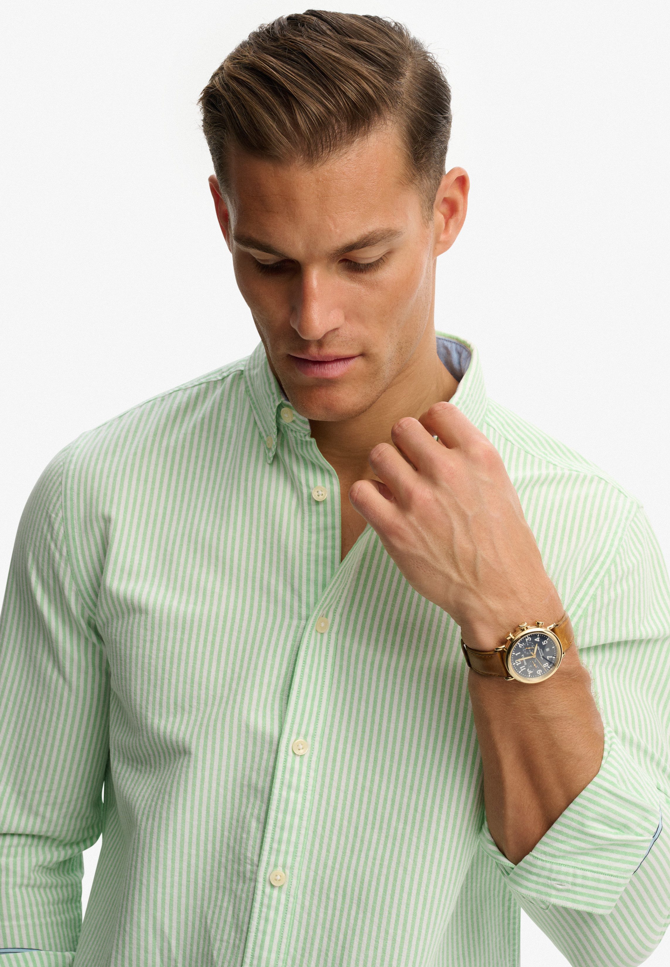 Superdry Langarmhemd PREPPY OXFORD L/S SHIRT Baumwolle, regular fit