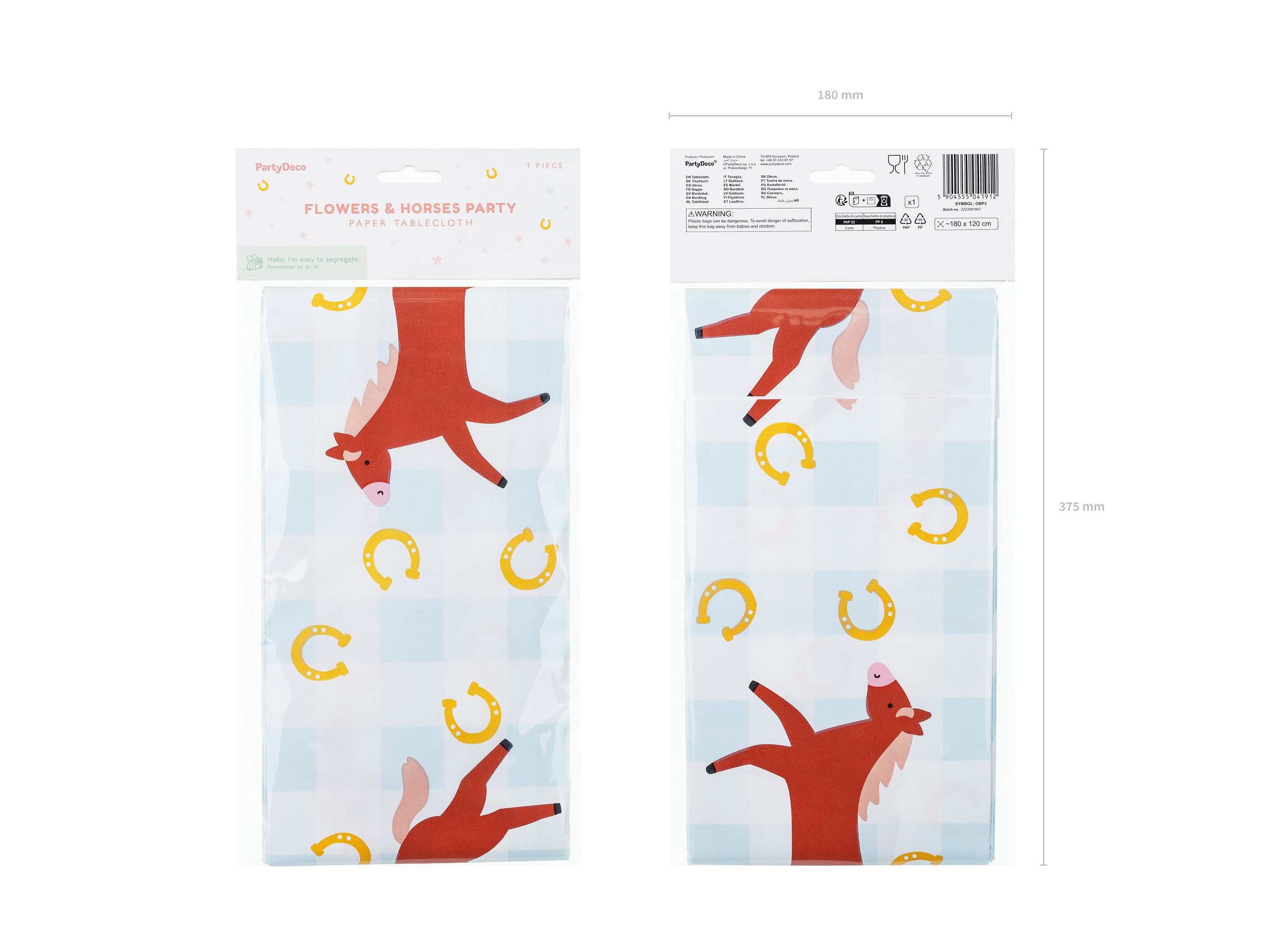 partydeco Tischdecke, Papiertischdecke 180x120cm Kariert mit günstig online kaufen