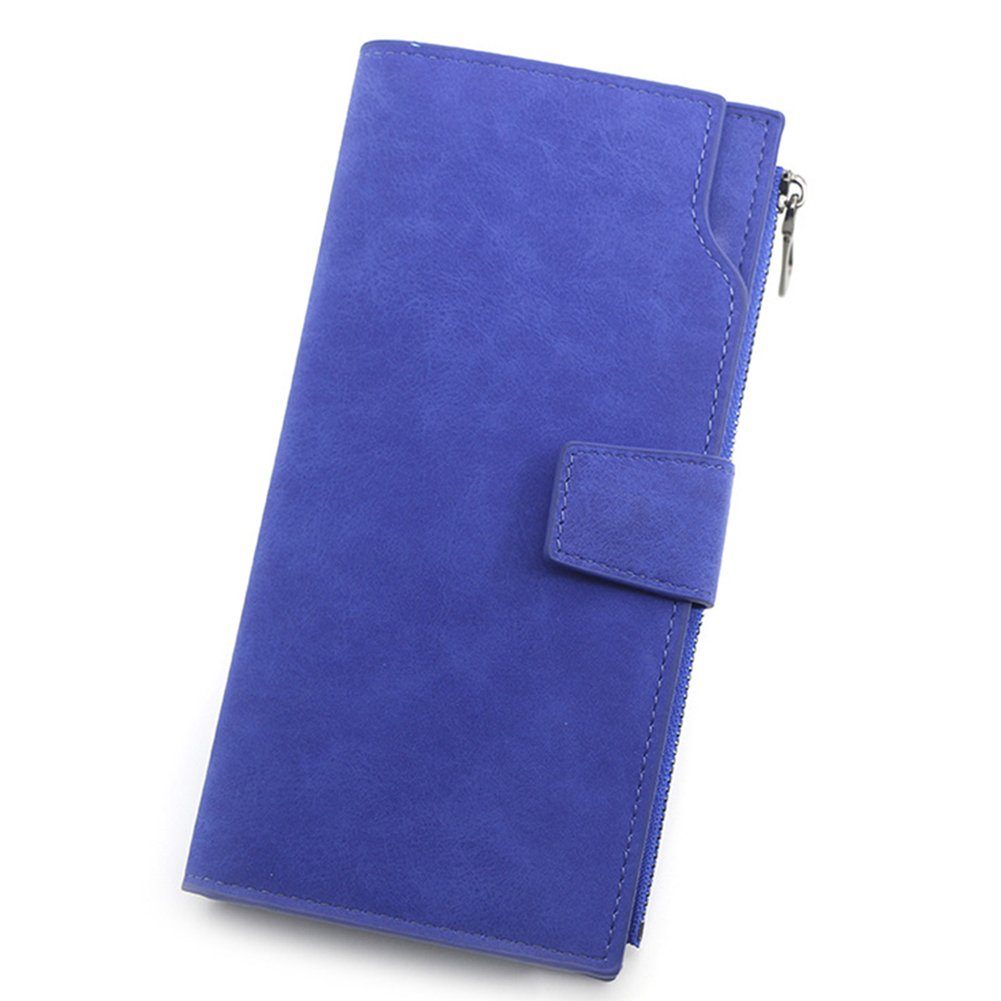 Blusmart Geldbörse Frosted Long Wallet Für Damen Mit Reißverschluss, Multifunktionale m009 blue
