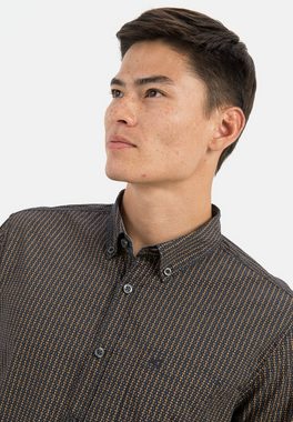 camel active Langarmhemd aus reiner Baumwolle Button-Down