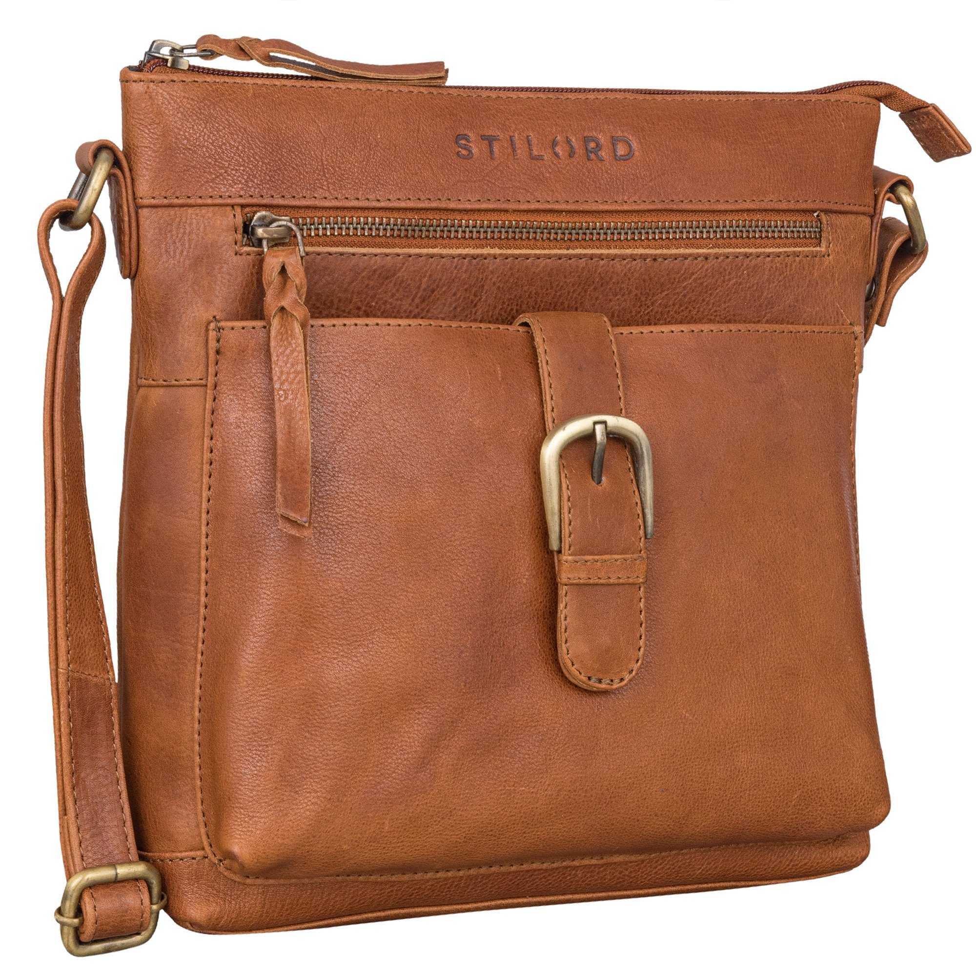 Handtasche "Theodora" Vintage Leder Handtasche Damen Umhängetasche