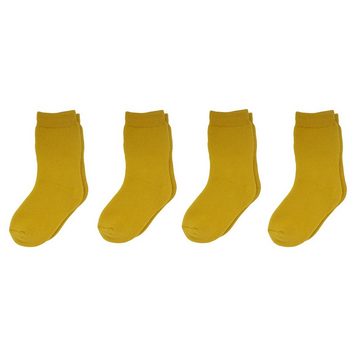 Yalion Kurzsocken Yalion® weiche Kinder Socken mit Vollplüsch 4er Pack Elastisch