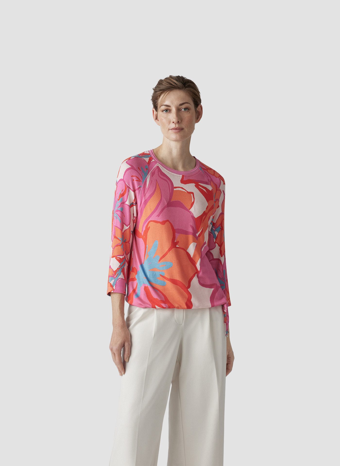 Print-Shirt LeComte Farbenfrohes 3/4-Arm-Shirt mit Blumenprint