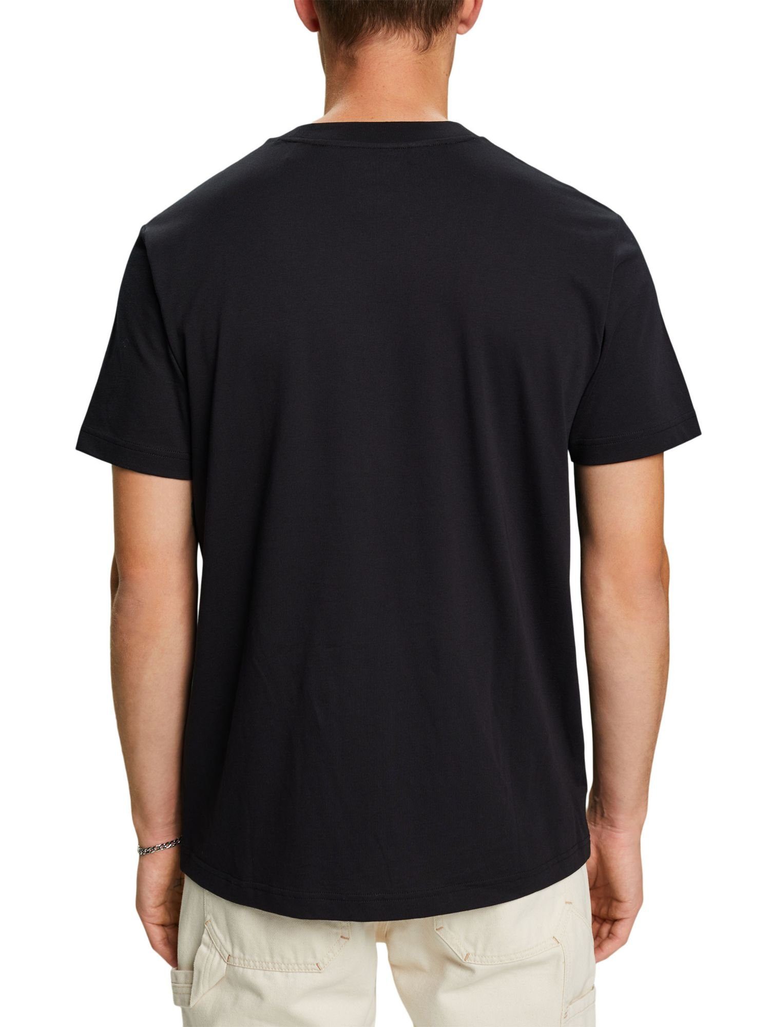 Esprit T-Shirt Logo-T-Shirt (1-tlg) aus Baumwolljersey BLACK