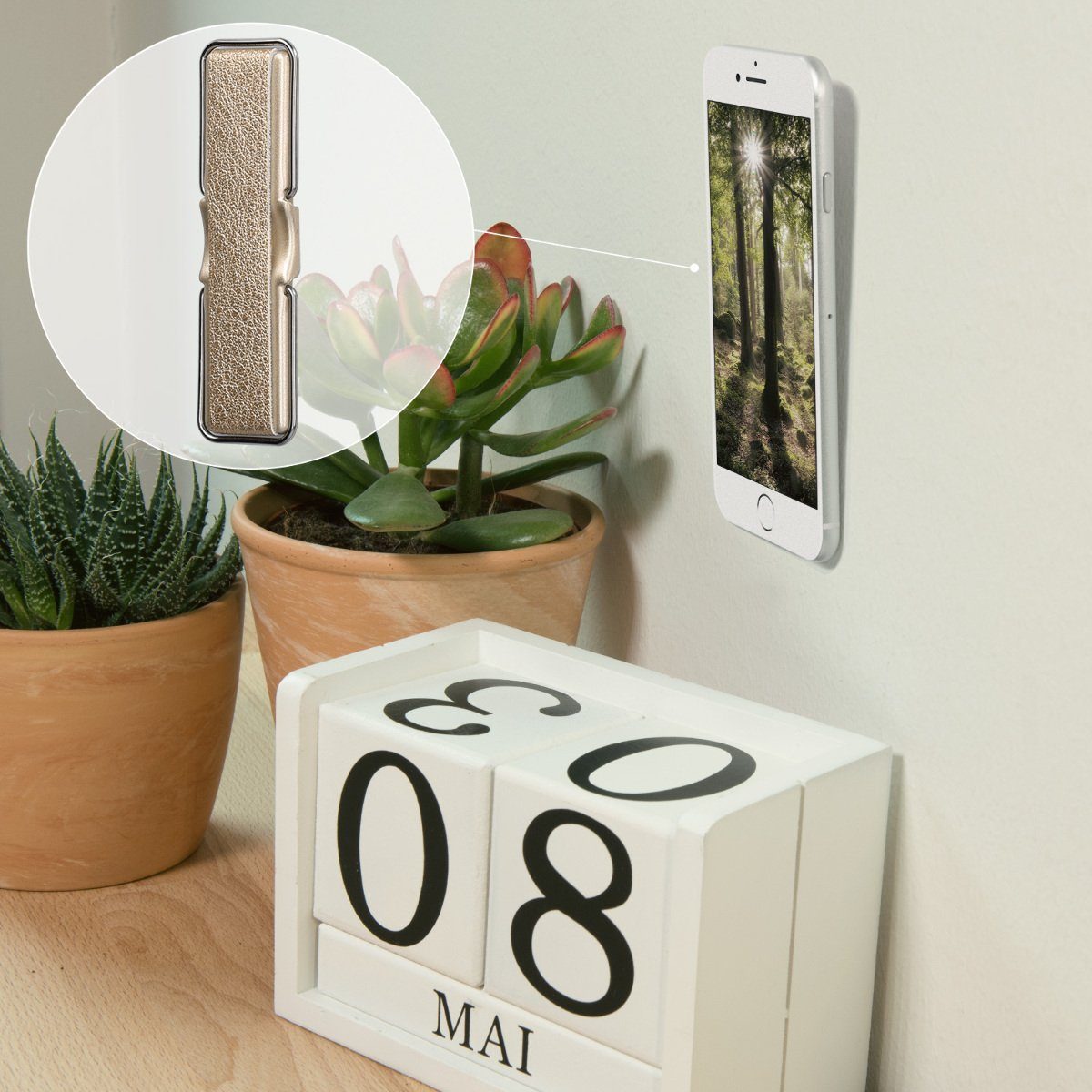 kwmobile Popsockets Smartphone Fingerhalter mit Ständer - selbstklebend, (1-tlg)