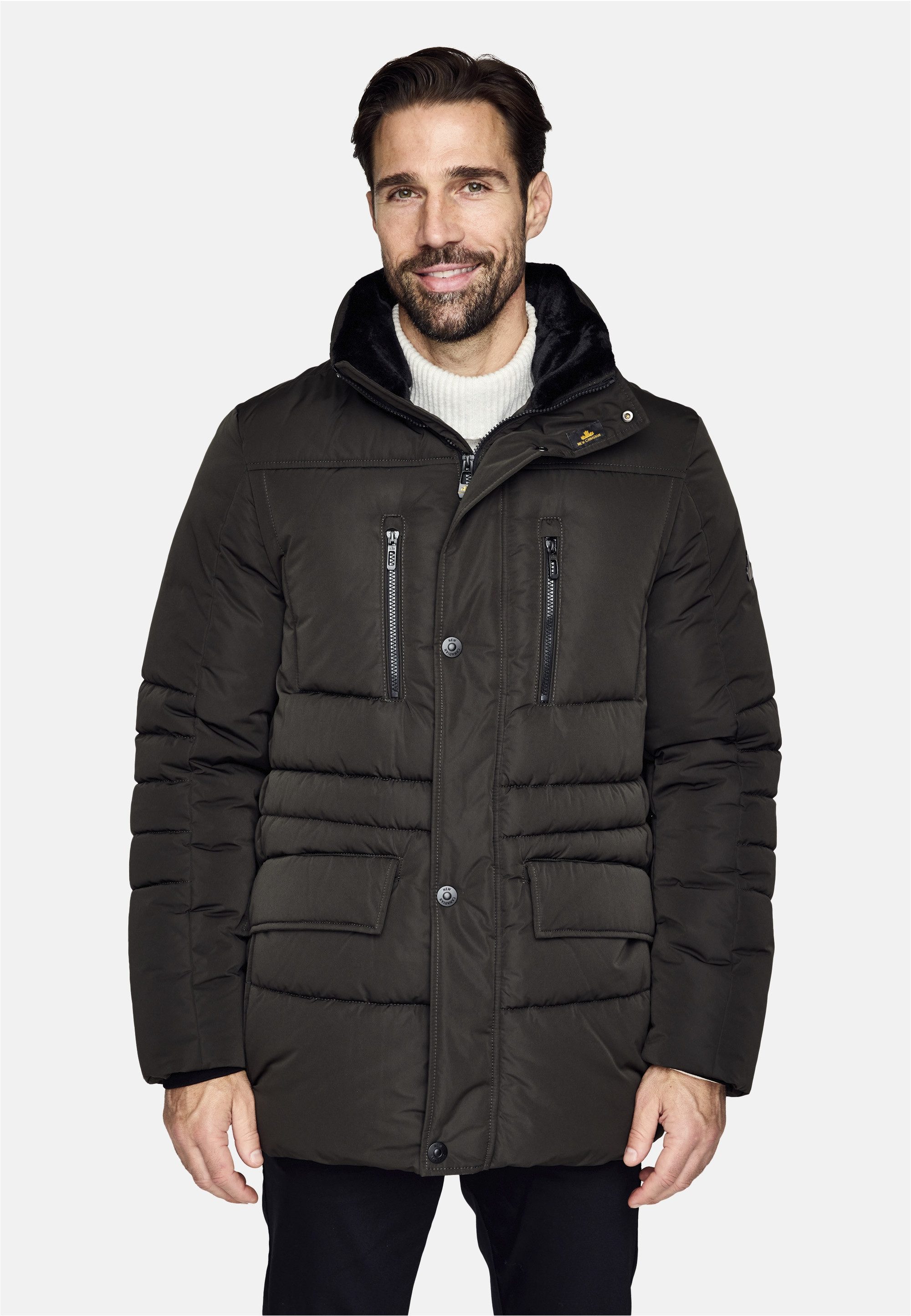 New Canadian Outdoorjacke dry iQ-Funktionsjacke mit abnehmbarem Fellkragen