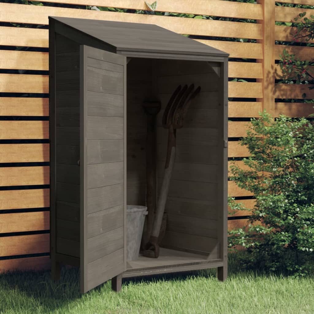 vidaXL Garten-Geräteschrank 55 x 52 x 112 cm Geräteschuppen Anthrazit 55x52x112 cm Massivholz Tann
