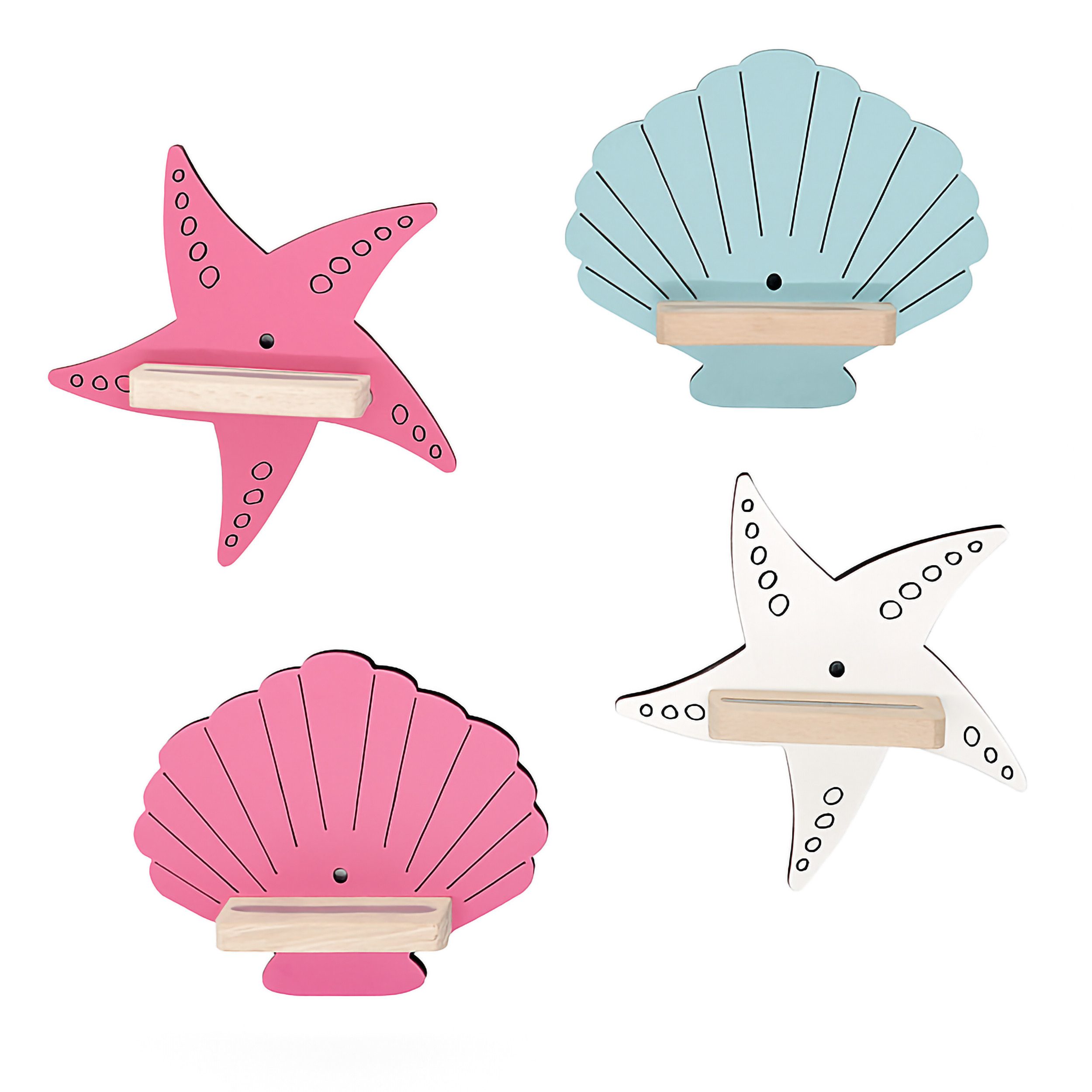 Boarti Wandregal Regal Muschel Stern Kinder Toniebox Tonies Figuren günstig online kaufen