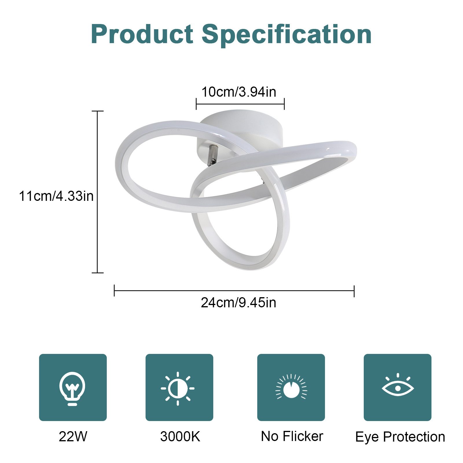 Goeco LED Deckenleuchte LED-Aluminiumlampe, Kleeblatt-Design, warmes Licht, günstig online kaufen