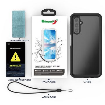 Wigento Handyhülle Für Samsung Galaxy A14 4G / 5G 360 Grad Full Wasserdichte Handy Tasche