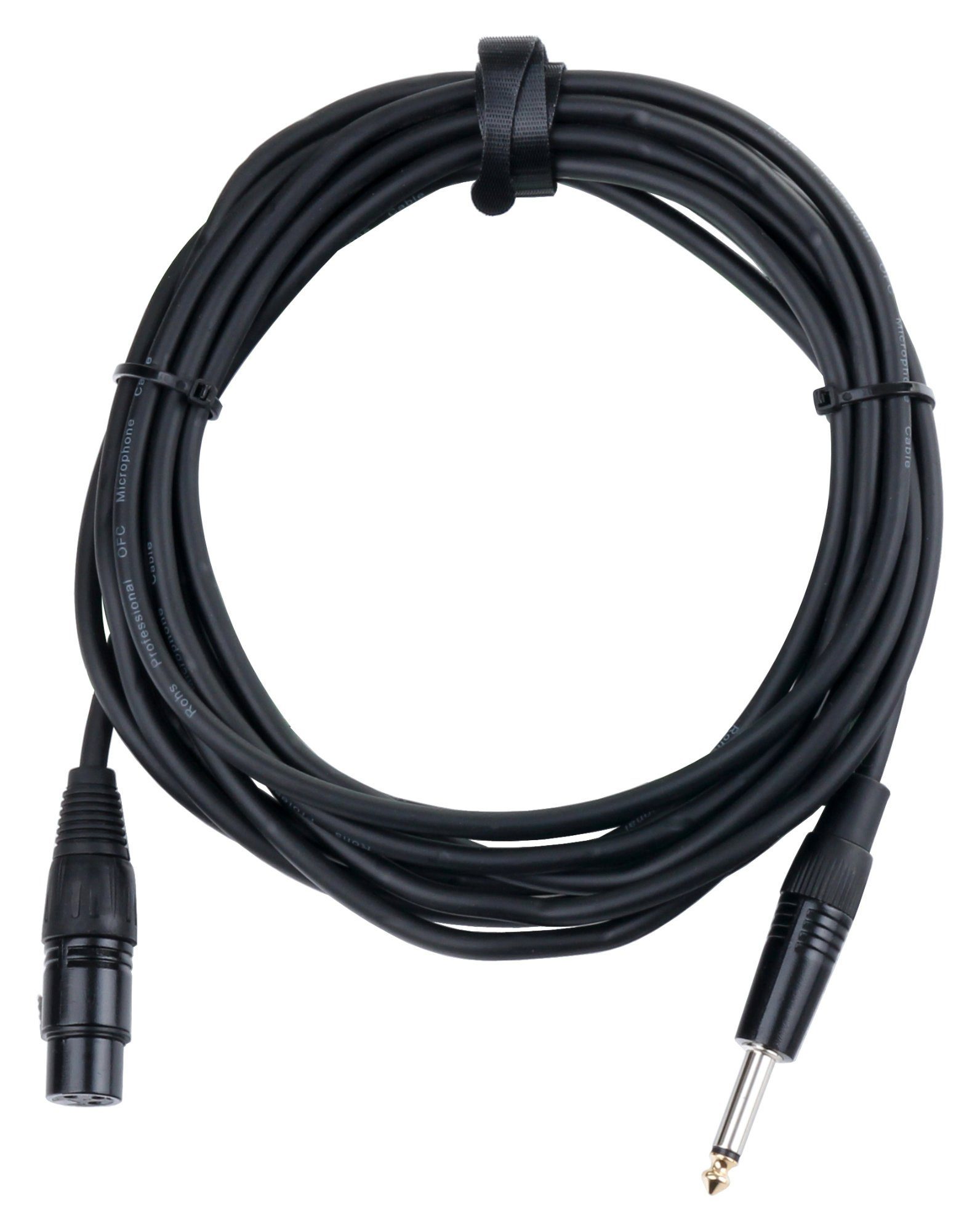 XLR zu Klinke Kabel unsymmetrisches Mikrofonkabel - 5 m bis 10 m Länge Instrumentenkabel