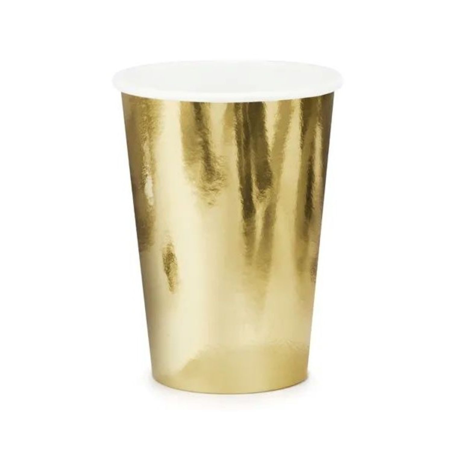 partydeco Одноразовая чашка Pappbecher 220ml/6Stk., Gold, 100% Papier, Pappe