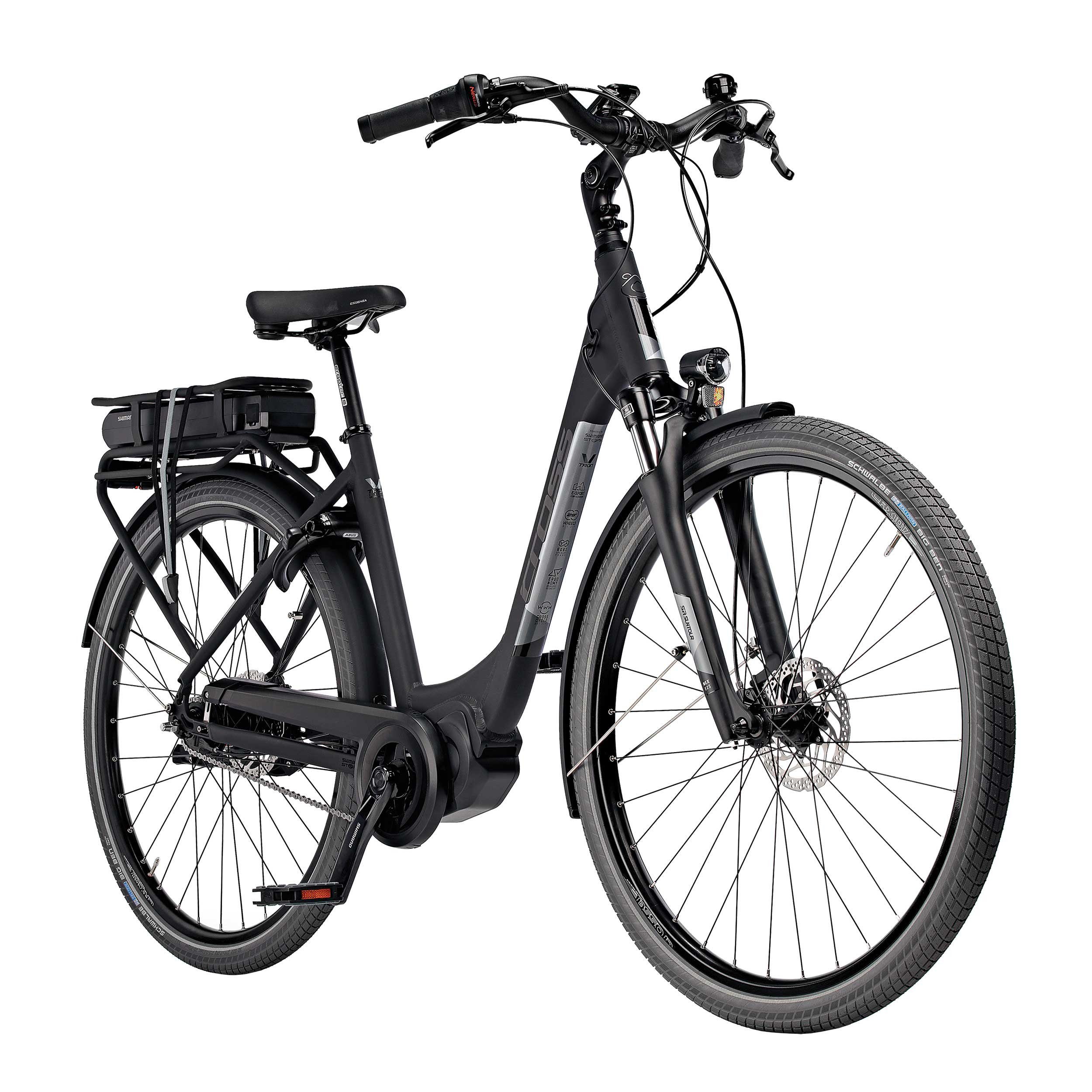 Airtracks E-Bike Cityrad 28 Zoll Damen E-Bike City Fahrrad SHIMANO STEPS E-5000, 7 Gang SCHIMANO NEXUS 7 Schaltwerk, Nabenschaltung, Mittelmotor, 418,00 Wh, WAVE Trekking Fharrad Tiefeisteiger Low Step - 45cm 50cm