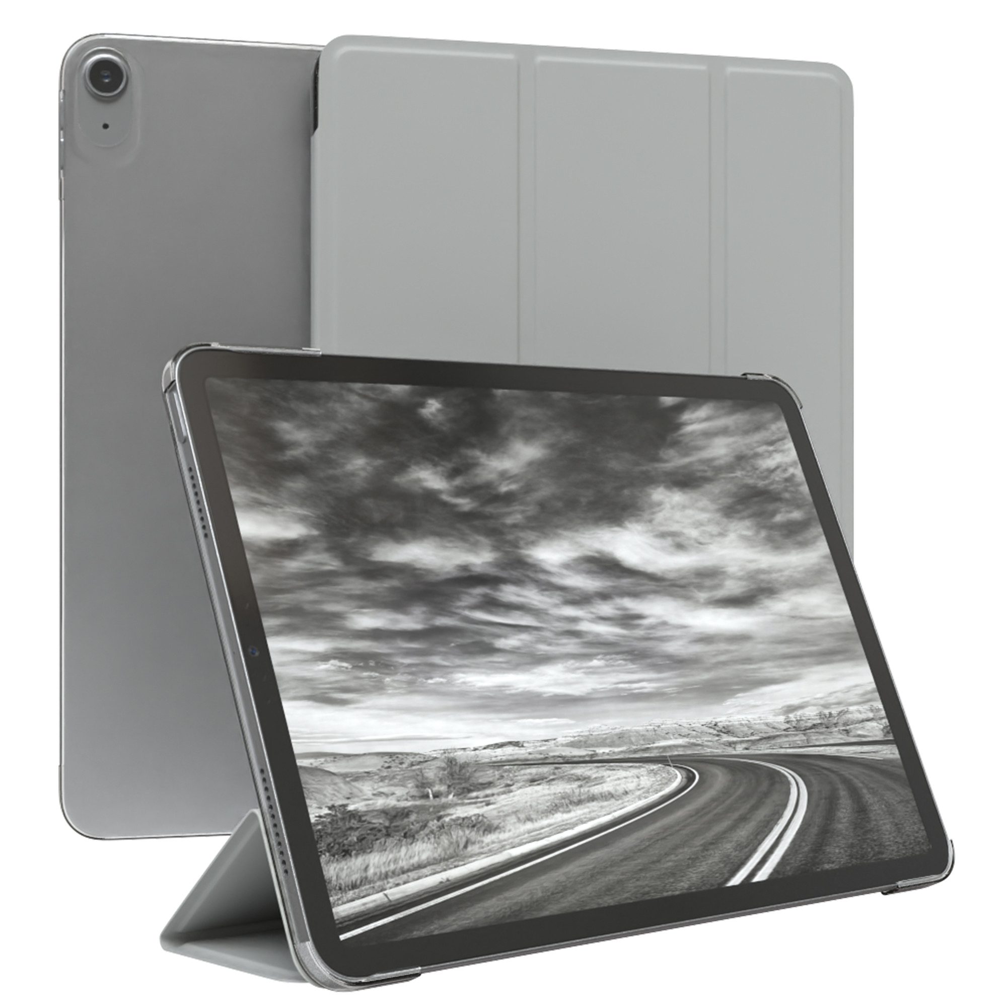 EAZY CASE Tablet-Hülle Smartcase für Apple iPad Air 11 (2025) 11 Zoll, Tablet Case Bookcover Smart Flipcase Schutztasche magnetisch Hellgrau