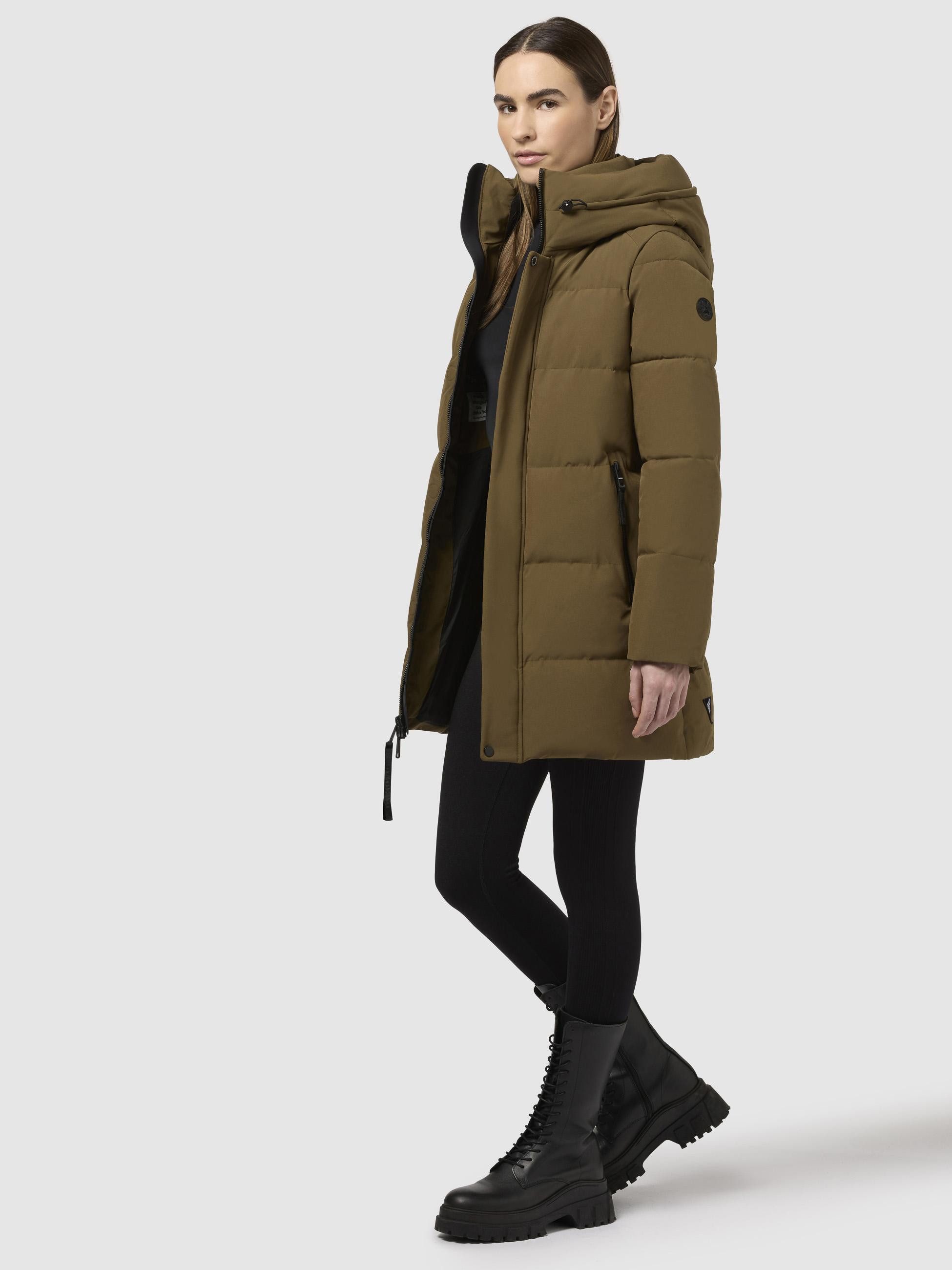 khujo Kurzmantel Lola-YM warme Winterjacke mit großzügiger Kapuze